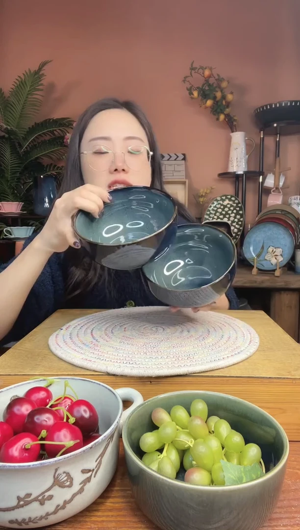 陶瓷5.5英寸复古米饭碗 2件 微瑕疵