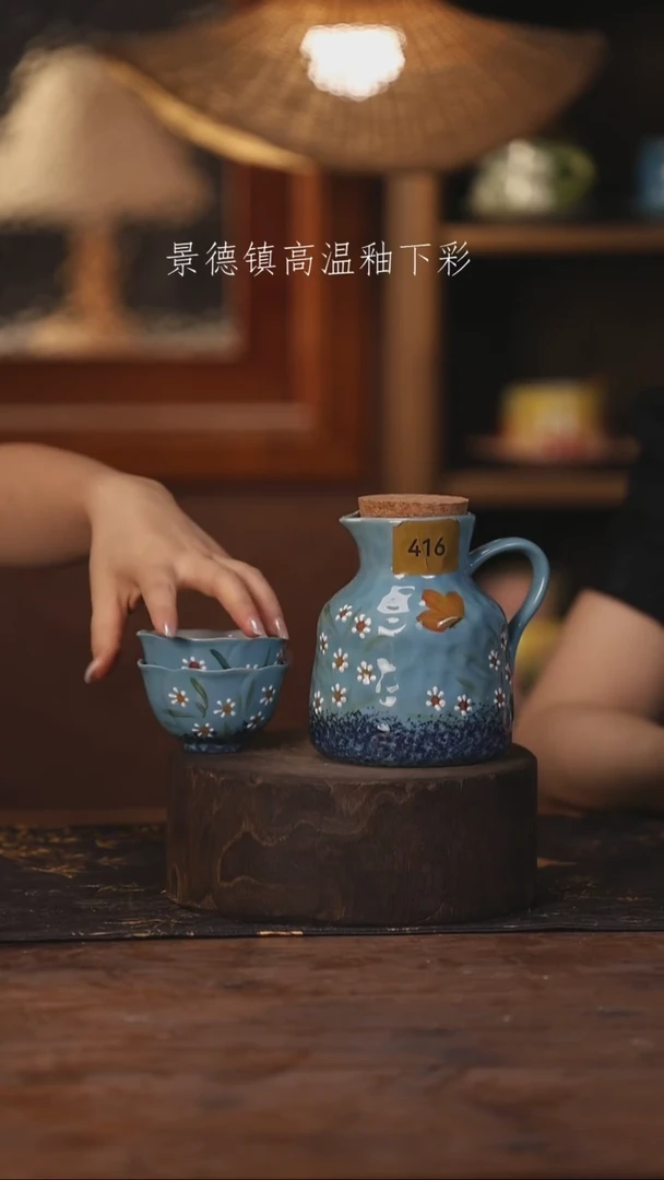 景德镇高温釉下手绘陶瓷416