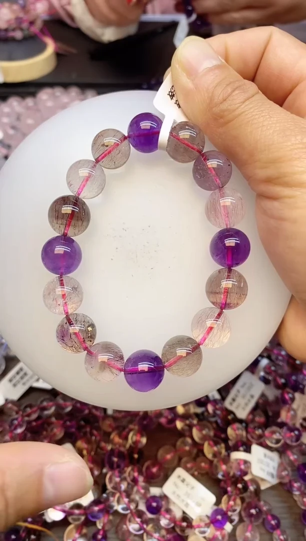 【闪购商品】水晶手串未镶嵌A22 超七 13mm