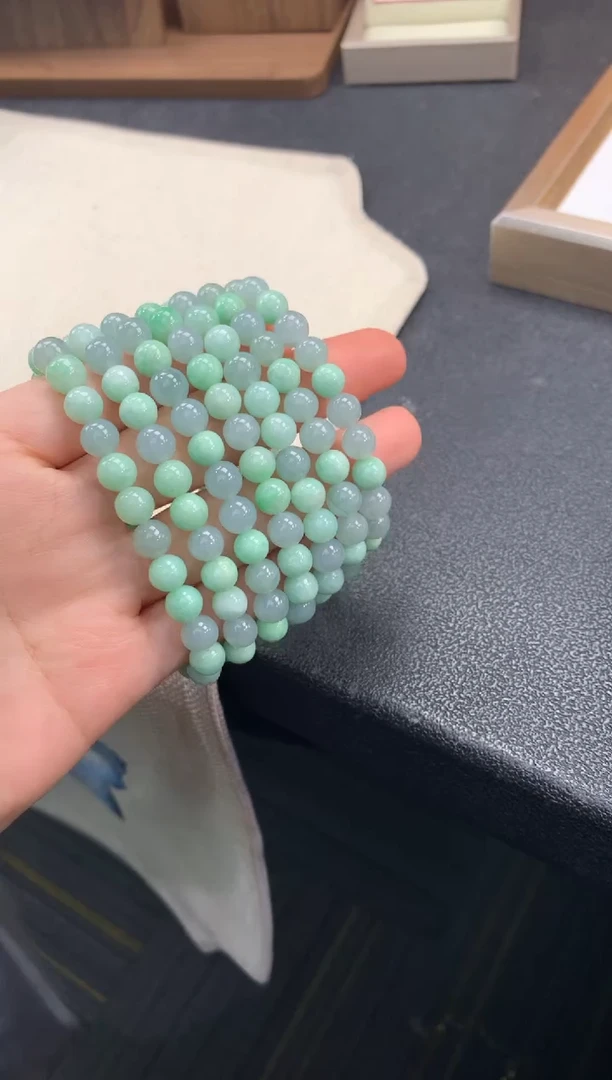 未镶嵌手串翡翠FC500 翡翠双彩手串 多样性发其一