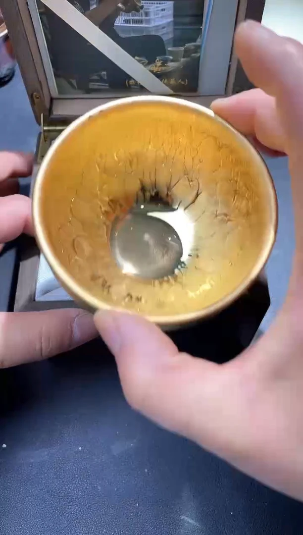 【闪购商品】茶盏带礼盒大口金盏