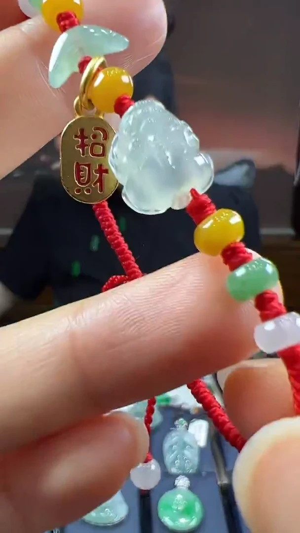 未镶嵌挂件翡翠貔貅手绳