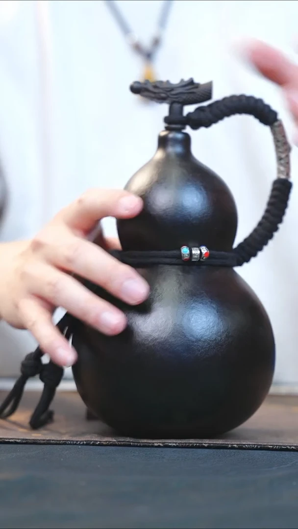 【闪购商品】RT151大漆酒葫芦不包手串及旋转底座