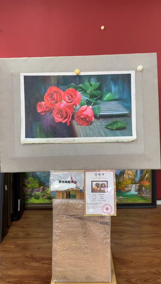 油画【39号】朝鲜原创手绘油画【功勋Ⅰ级画家丨孤品佳作】【顺丰包邮】