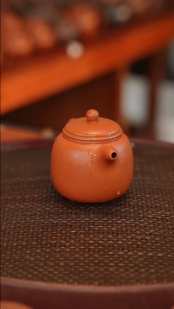 茶壶紫砂朱泥 匏尊 半手工 190cc