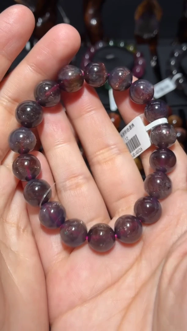 未镶嵌堇青石手链张**?堇青石11mm-12