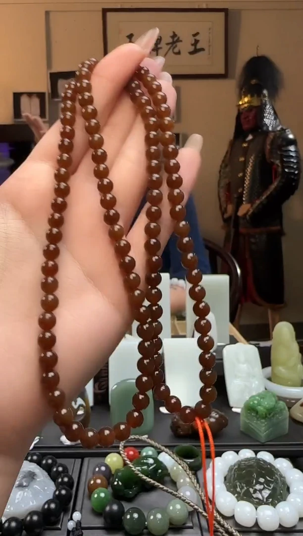 【闪购商品】和田玉糖圆珠未镶嵌长链