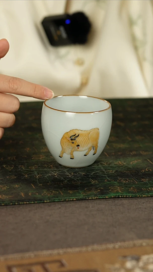善窑厂汝窑动物杯（牛）