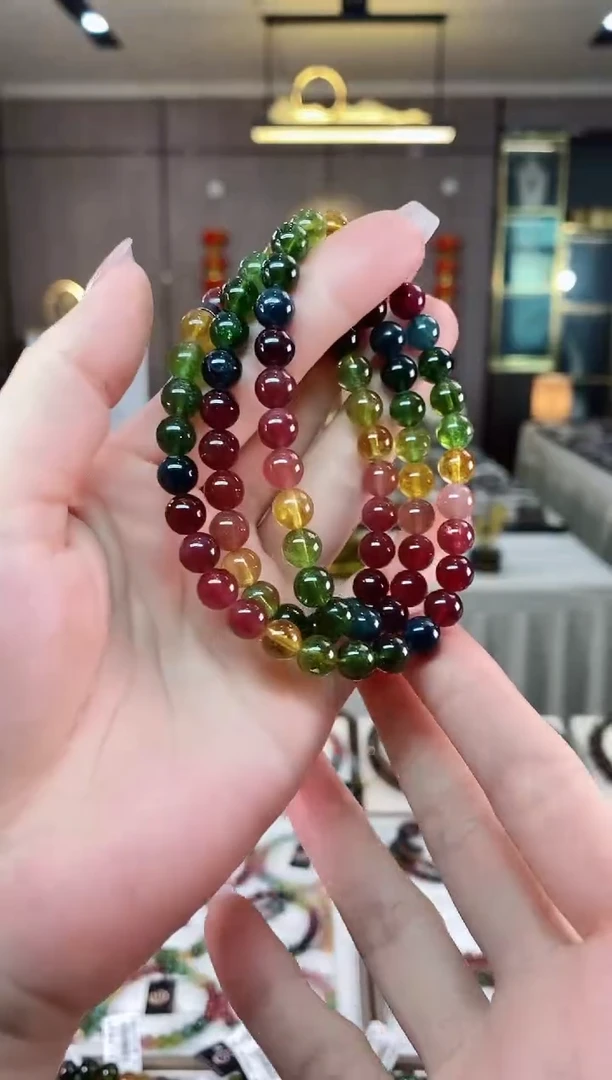 【闪购商品】碧玺三圈手串未镶嵌（多样性发一条）hon
