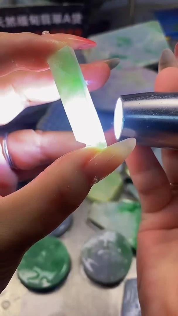 翡翠未镶嵌脚链天然缅甸翡翠A货823