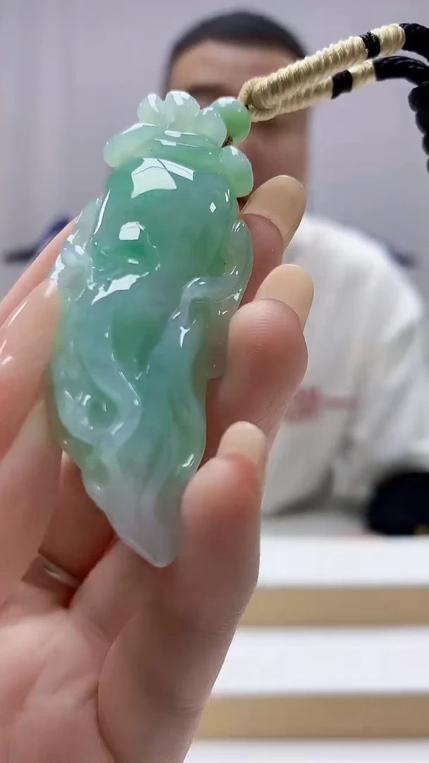 未镶嵌定制翡翠4898DD-毛货挂件67