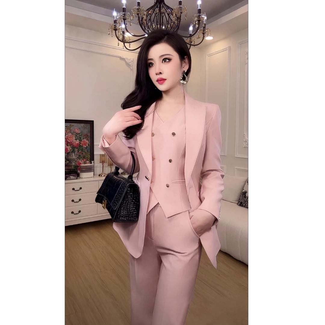 【蔚总私服】西装轻奢女神范女长袖通勤风西装领正装韩版2831