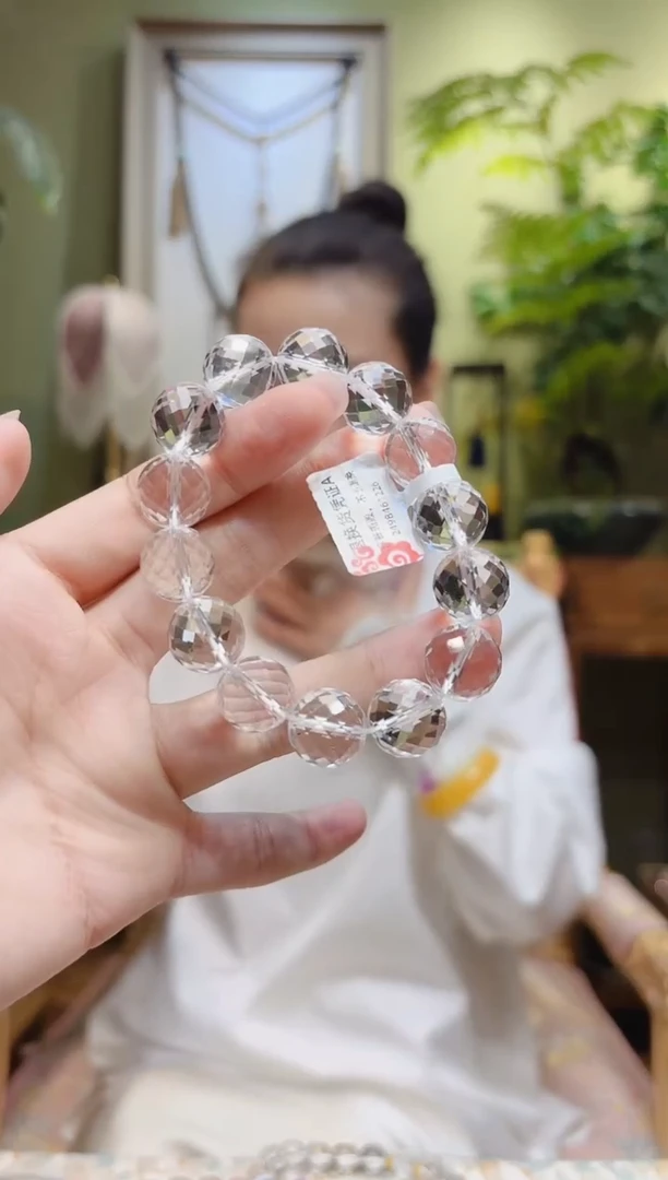 【闪购商品】水晶手串未镶嵌圆切割面白水晶手串