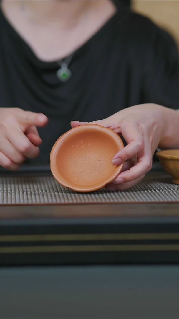 茶壶紫砂红降坡佛手如意莲花杯80cc