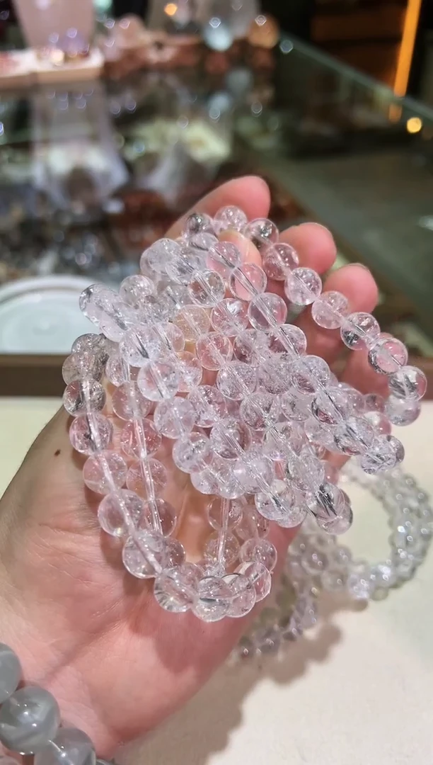 水晶手链未镶嵌10mm+白阿塞（多样性发一）