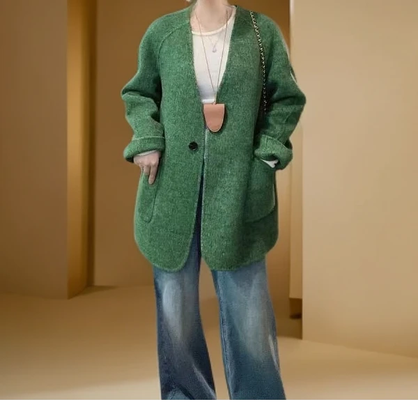 【毛呢外套】   TX24615款气质宽松百搭外套