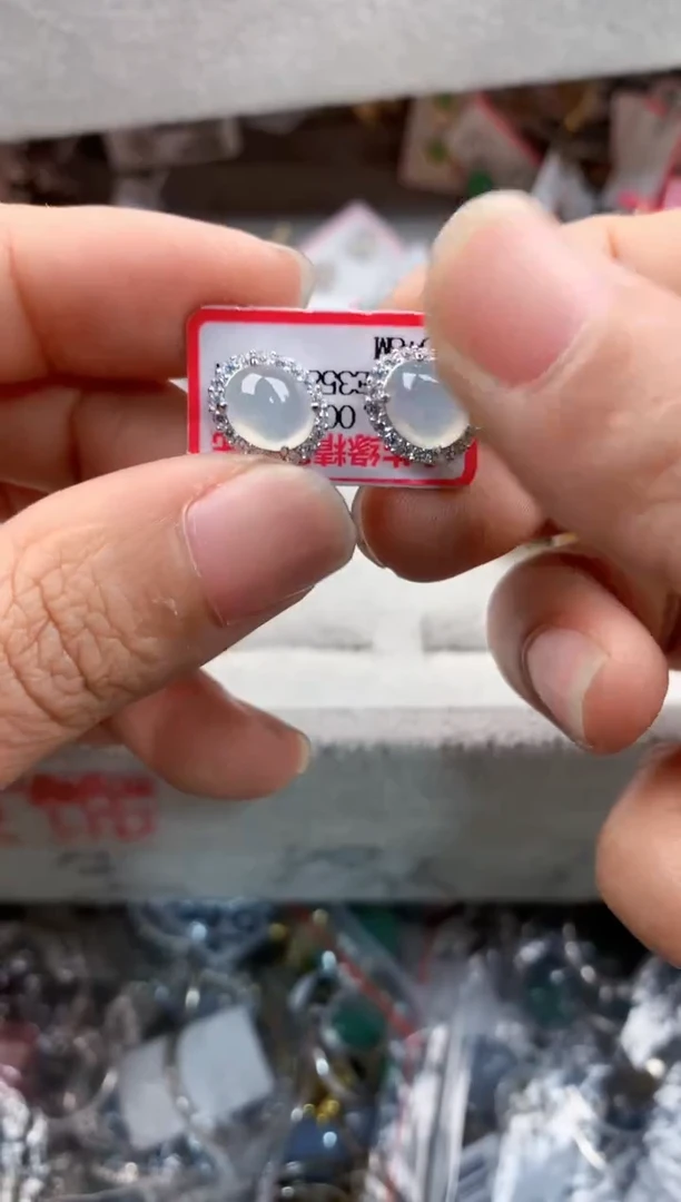 银S925镶嵌戒指翡翠444----7