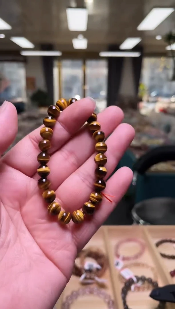 未镶嵌手链木变石（虎睛石）8±/x-399【