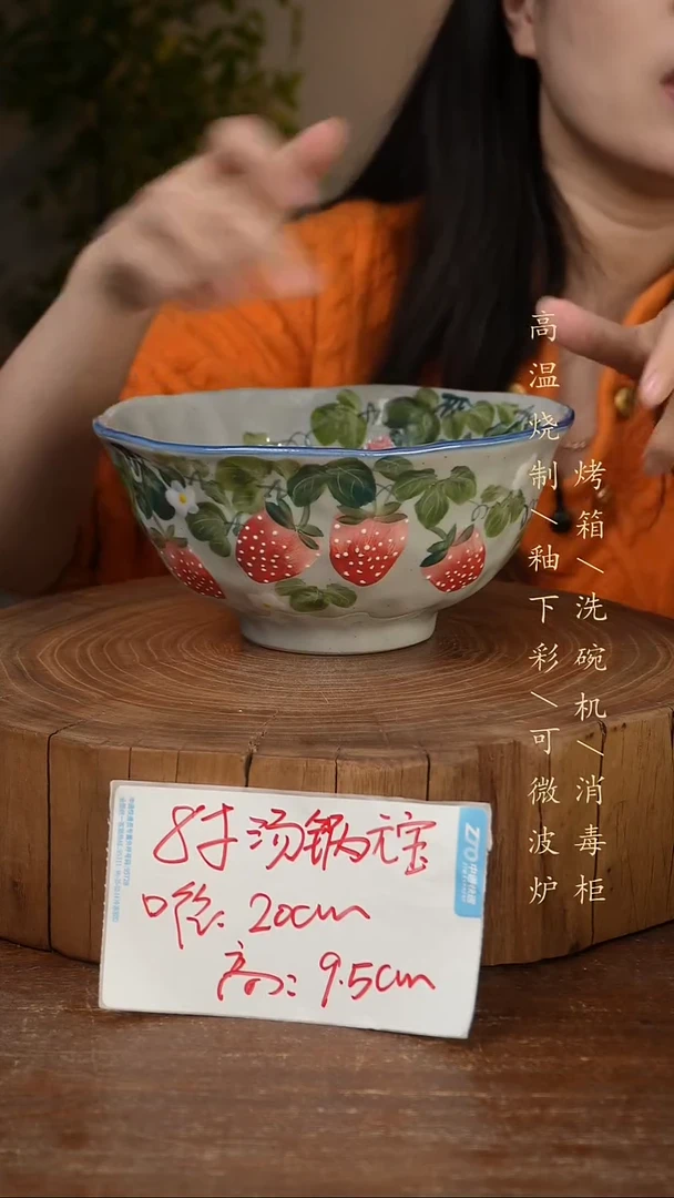 碗瓷景德镇手工手绘高温瓷釉下彩