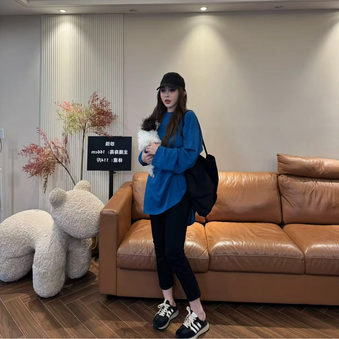 H12 韩系宽松慵懒轻薄松弛感T恤上衣 EH1203