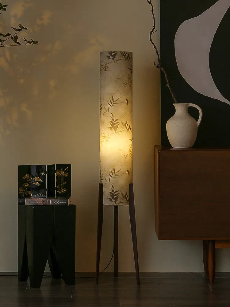 宝照竹落地灯 书房客厅新款中式高颜值高级实木床边氛围装饰简约