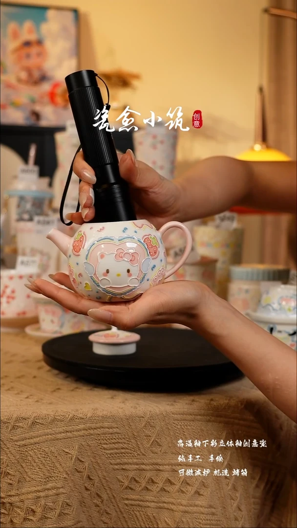 景德镇高温釉下彩立体釉创意瓷