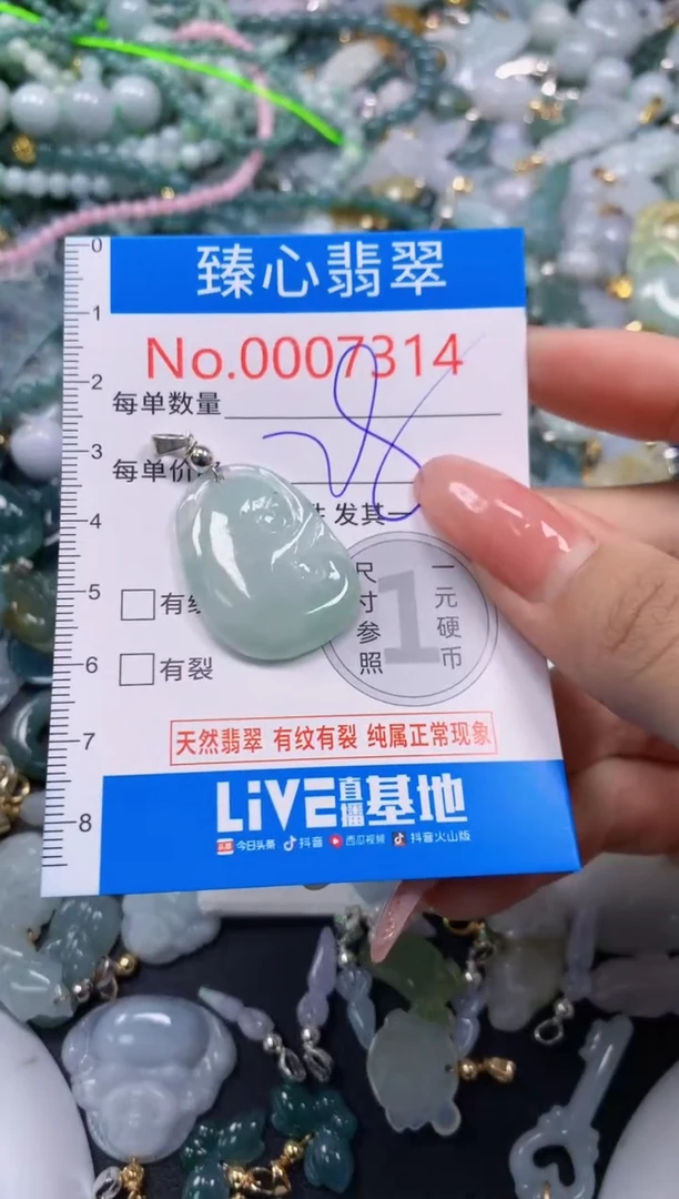 翡翠未镶嵌颈饰7314