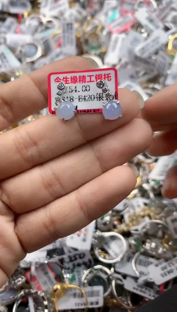 银S925镶嵌戒指翡翠151515-----4