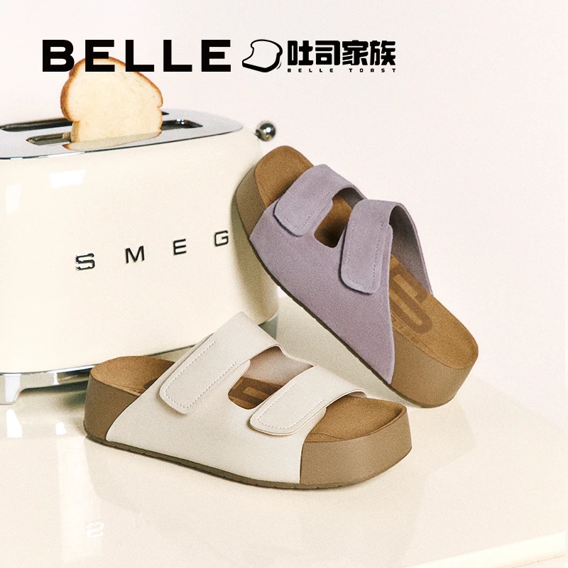 【雅君专属】百丽厚乳吐司2代勃肯拖鞋女夏新凉拖鞋D5Z2DBT5