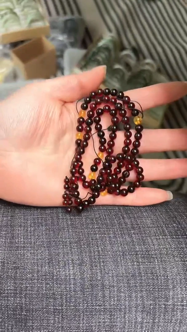 【闪购商品】血珀毛衣链未镶嵌项链 W-8
