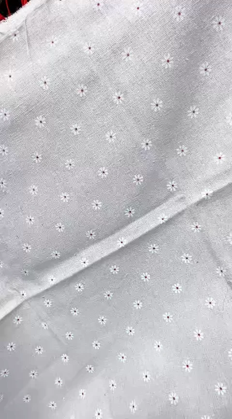 棉棉麻白底小雏菊45*45