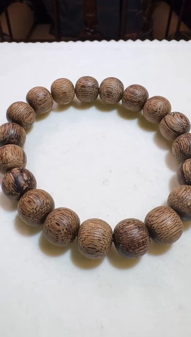 【闪购商品】沉香木手串达拉干苹果珠1.1单圈12.88g