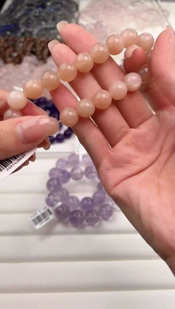 【闪购商品】水晶手链未镶嵌金沙橙月光10mm