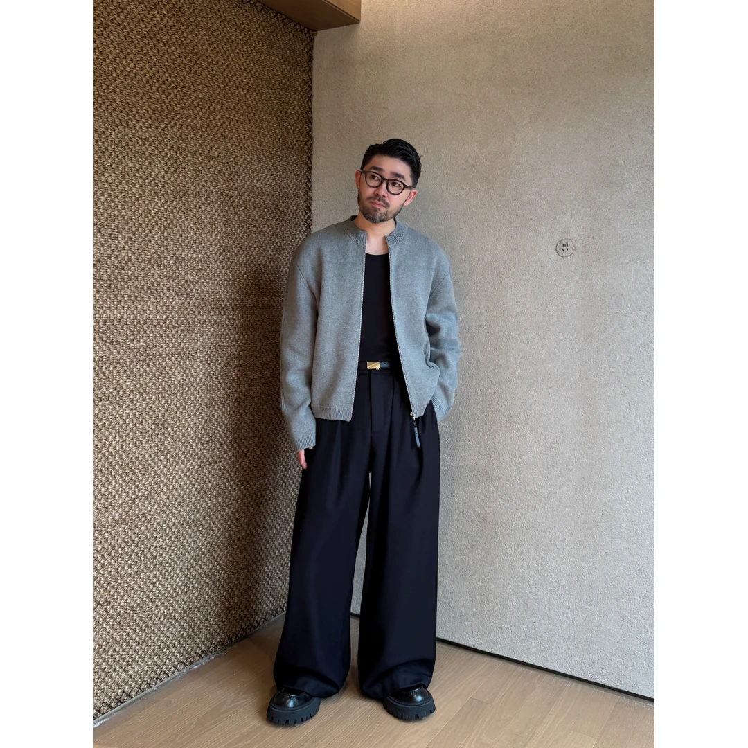 【DUPU】25F/W 【精工绞花】1000g长绒棉7针极简轻奢微宽松开衫毛衣