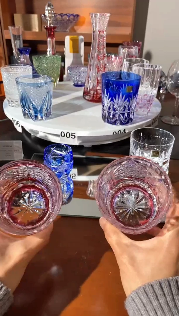 手工艺品琉璃天*了萨摩金红浅色