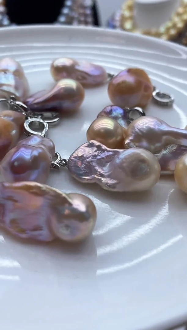 【闪购商品】淡水珍珠颈饰钛钢44