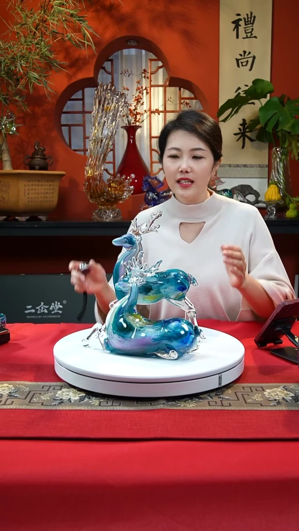 手工艺品琉璃莫奈小鹿