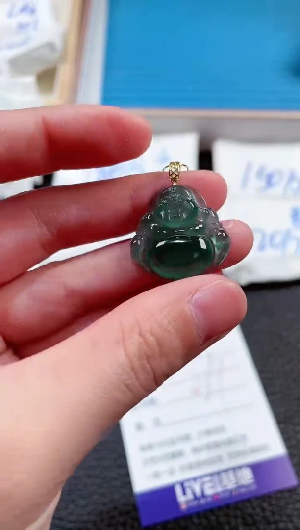 【闪购商品】翡翠颈饰18K金镶嵌00005752