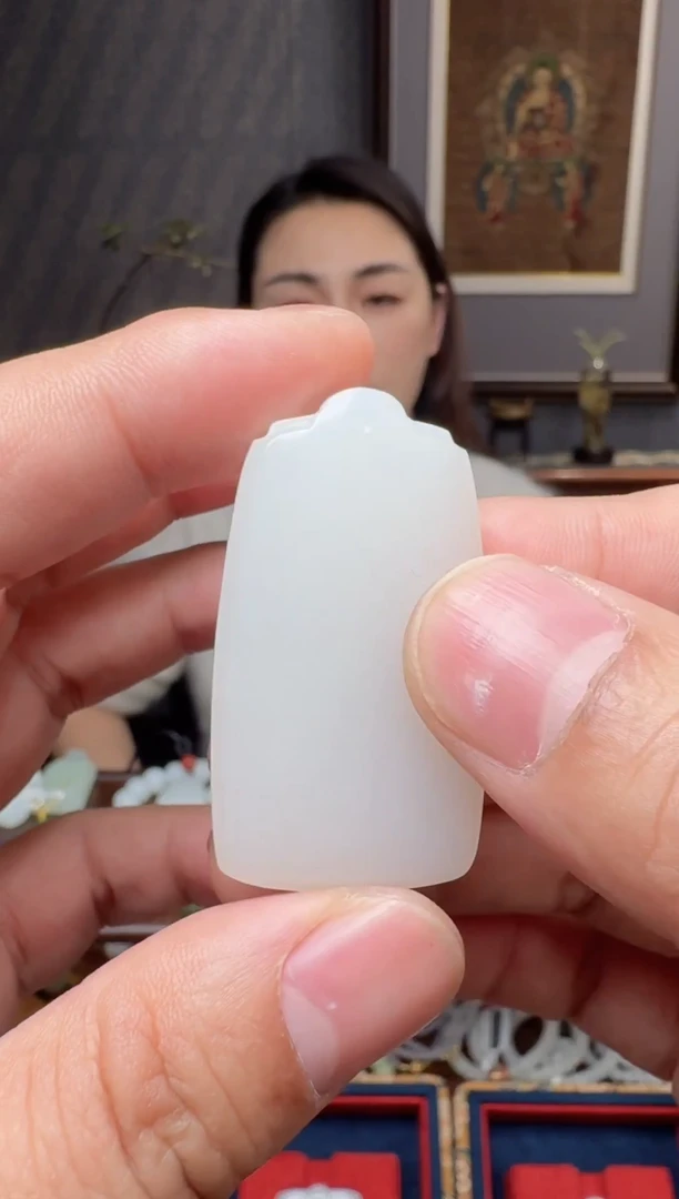 吊坠(不含链)未镶嵌和田玉无事牌吊坠