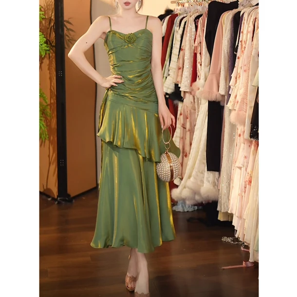 温迪定制-1010绿茵精灵Q7389连衣裙