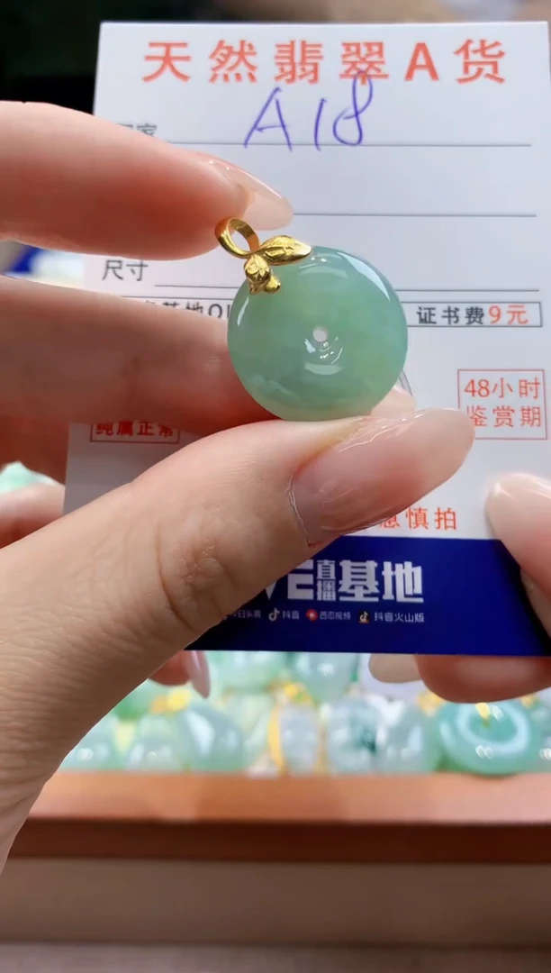 翡翠未镶嵌颈饰天然A货翡翠挂件