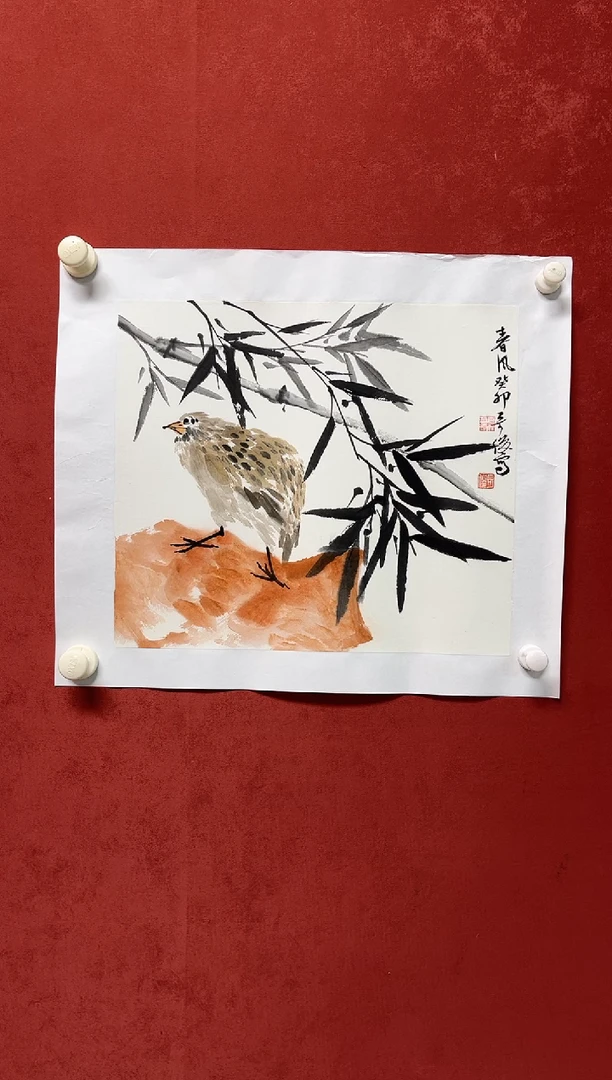 国画L QJ  花鸟1.5平尺