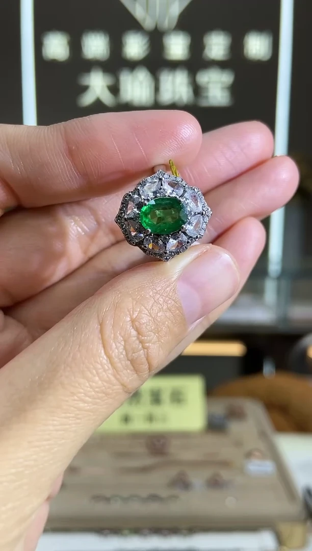 【闪购商品】祖母绿手饰银S925镶嵌手饰