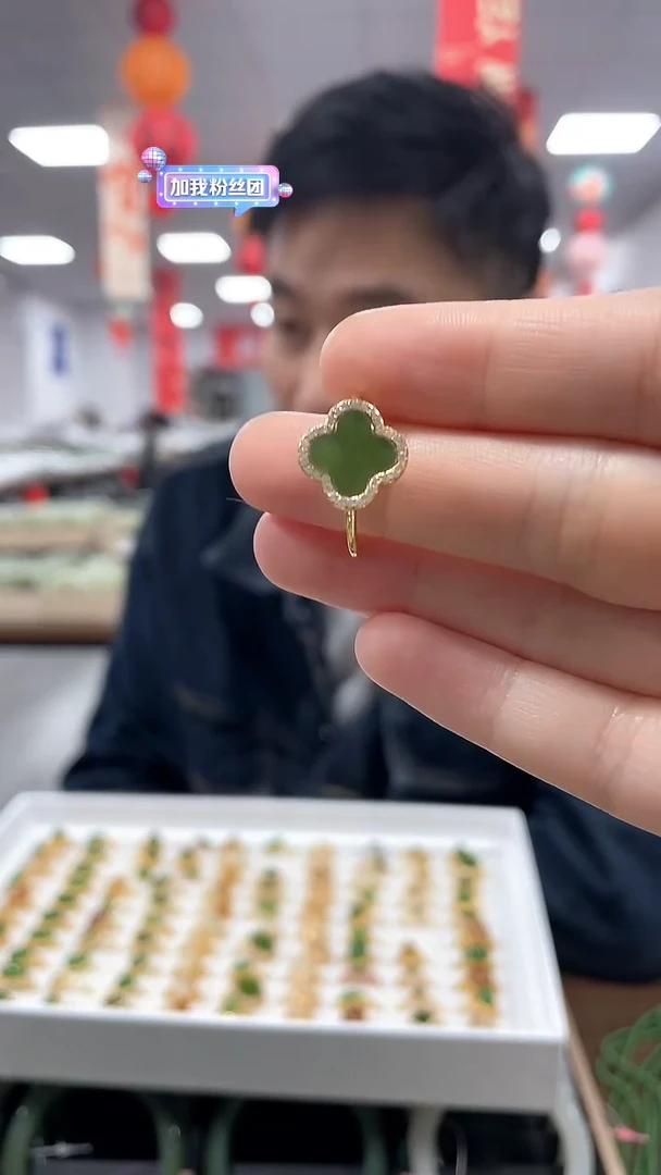 【闪购商品】和田玉戒指银S925镶嵌碧玉戒指一件