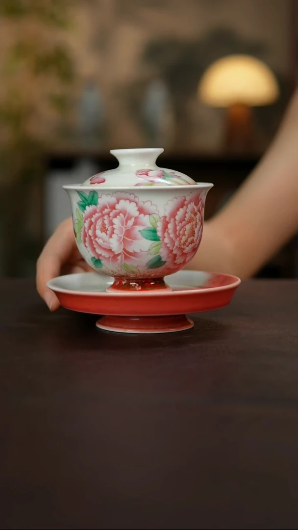 杯景德镇陶瓷杯碗柴烧多人
