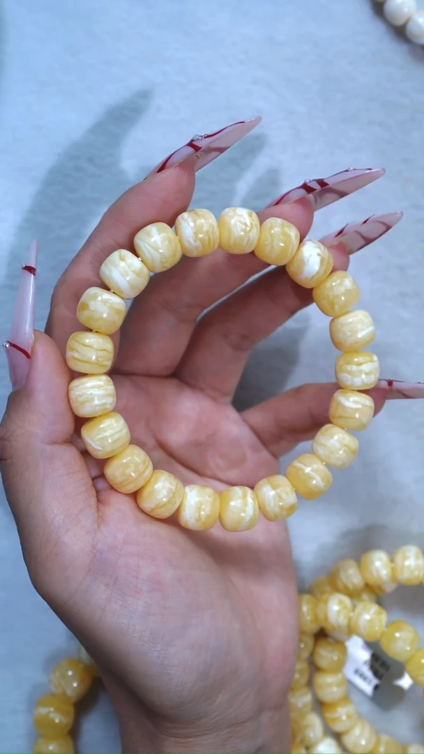 手链琥珀未镶嵌典藏级11.2mm教科书虎皮纹千层雪