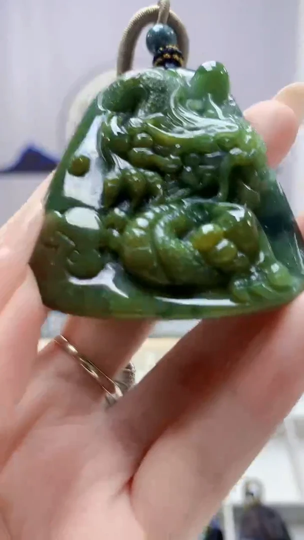 未镶嵌定制翡翠4917DD-毛货挂件57