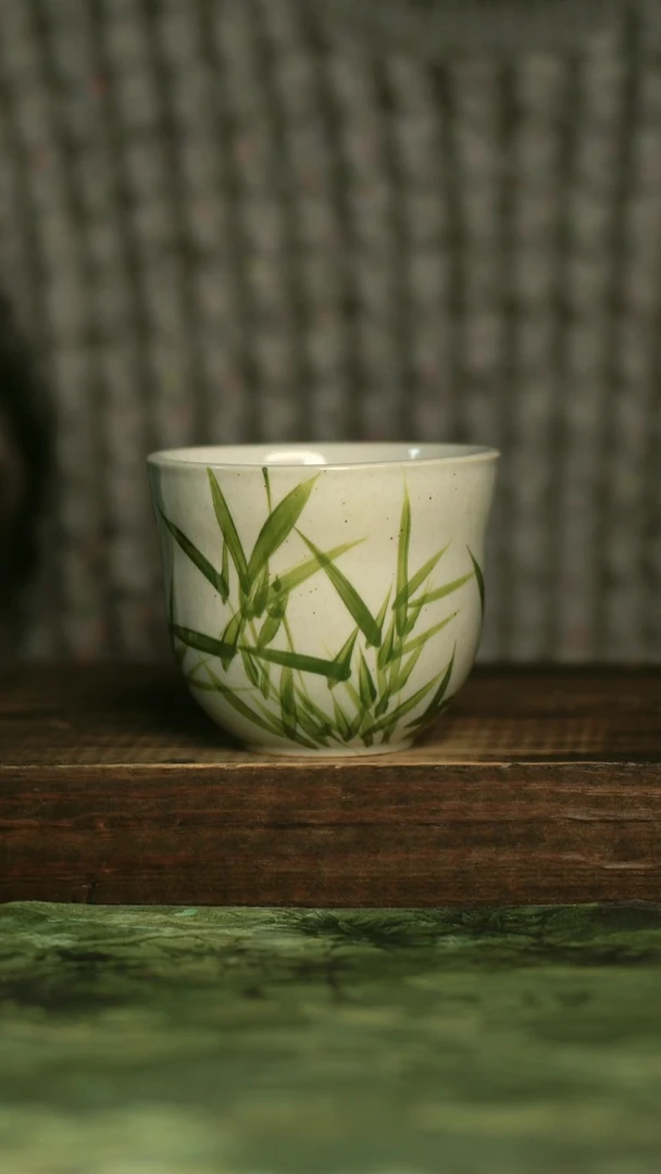 陶瓷青诗集手工手绘瓷器