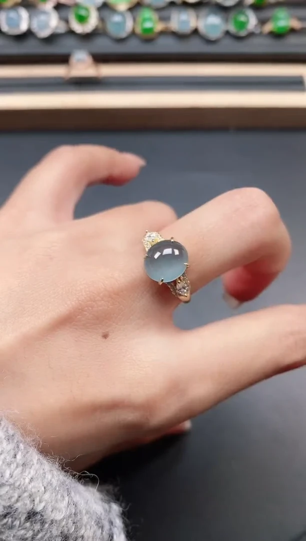 银S925镶嵌戒指翡翠1111