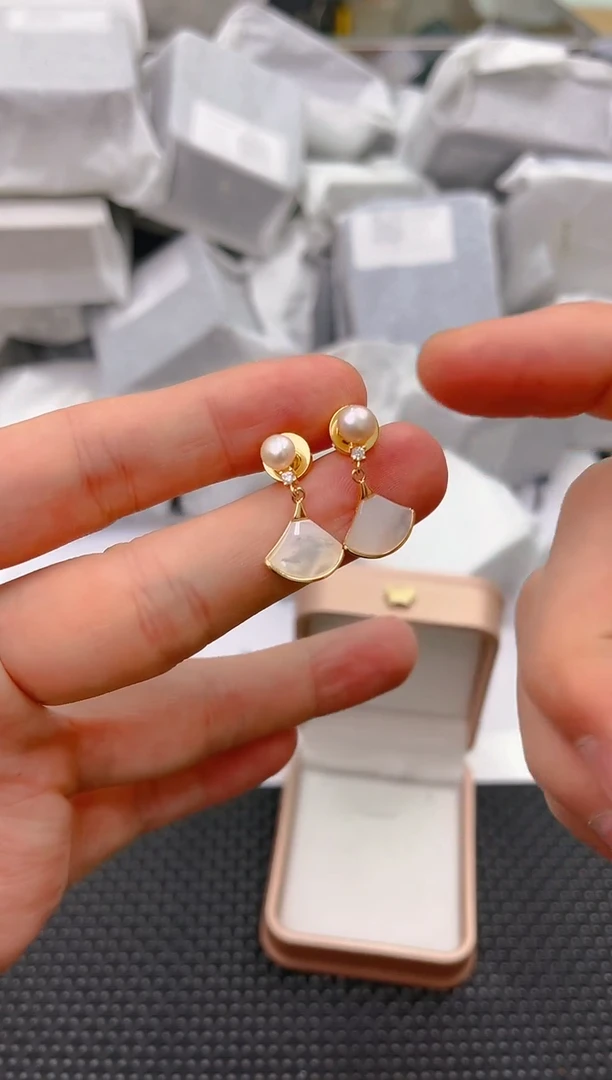 未镶嵌淡水珍珠耳饰ed1071